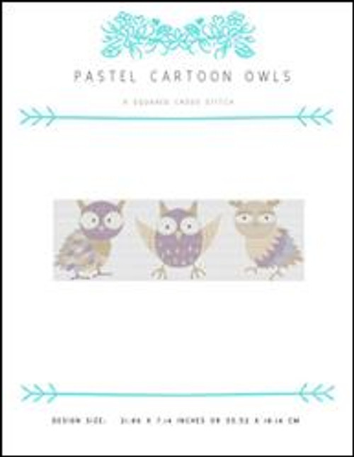 Pastel Cartoon Owls / X Squared Cross Stitch