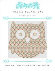 Pastel Square Owl / X Squared Cross Stitch