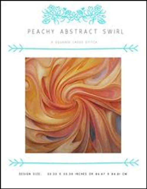 Peachy Abstract Swirl / X Squared Cross Stitch