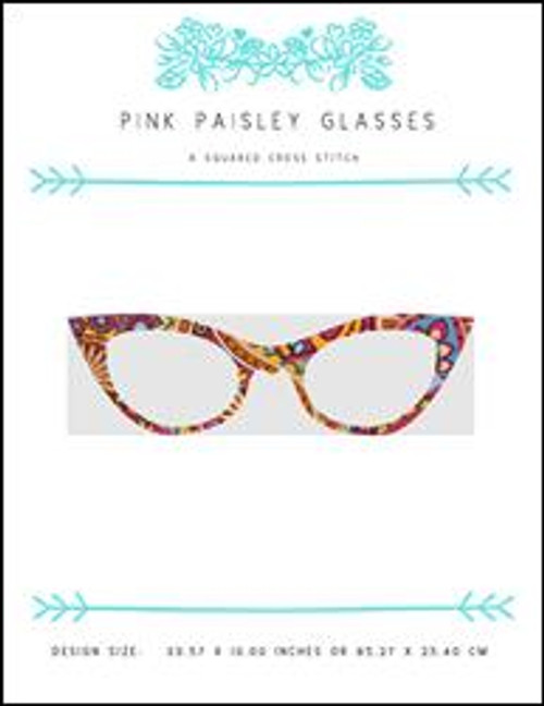Pink Paisley Glasses / X Squared Cross Stitch