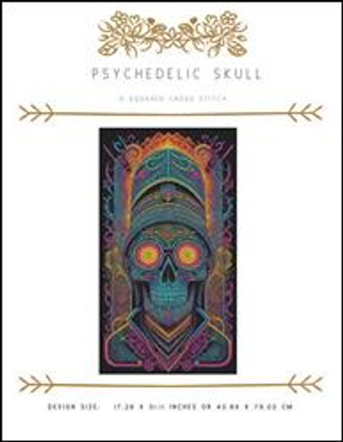 Psychedelic Skull / X Squared Cross Stitch