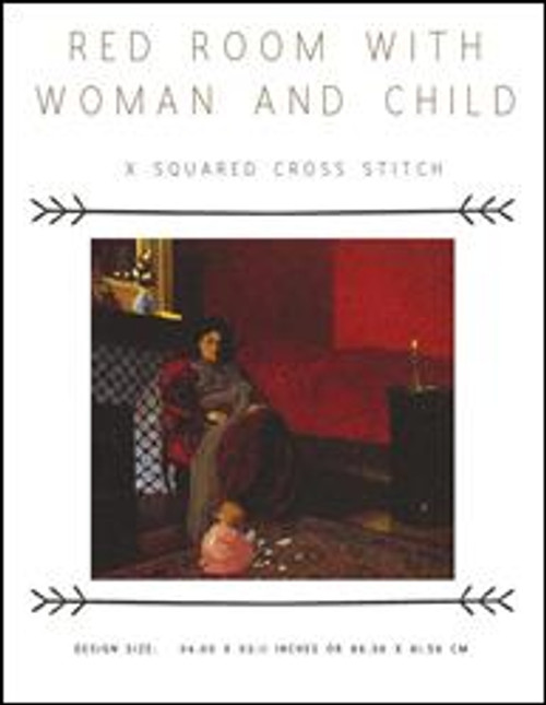 Red Room With Woman And Child / X Squared Cross Stitch