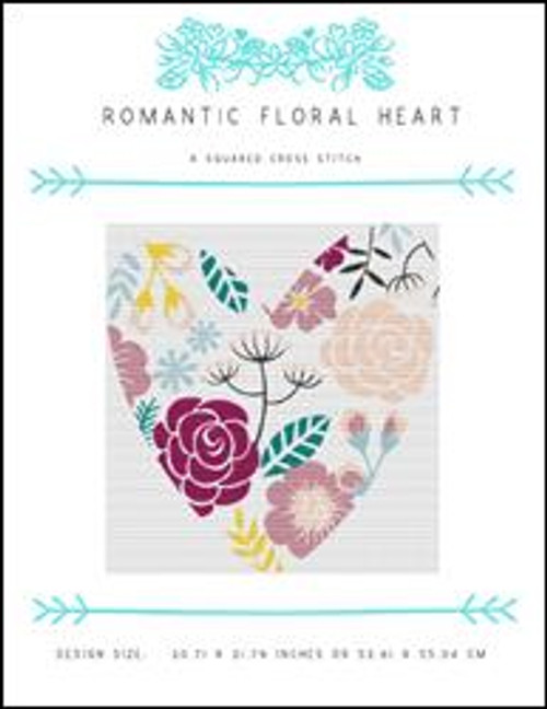 Romantic Floral Heart / X Squared Cross Stitch