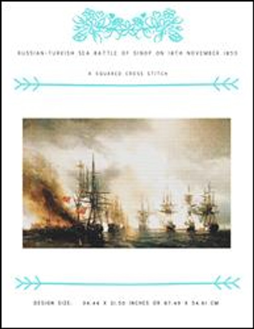 Russian-Turkish Sea Battle Of Sinop On 18Th November 1853 / X Squared Cross Stitch