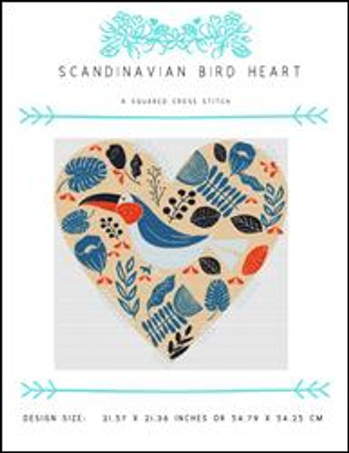 Scandinavian Bird Heart / X Squared Cross Stitch