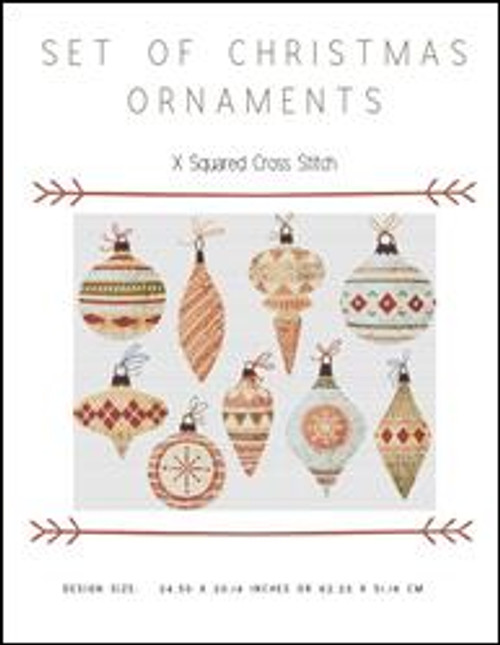 Set Of Christmas Ornaments / X Squared Cross Stitch