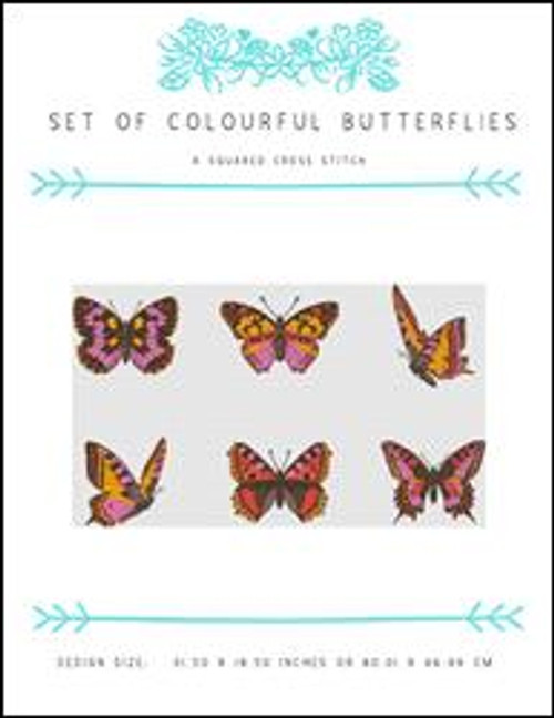 Set Of Colourful Butterflies / X Squared Cross Stitch