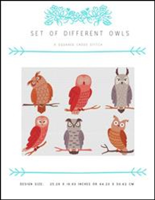 Set Of Different Owls / X Squared Cross Stitch