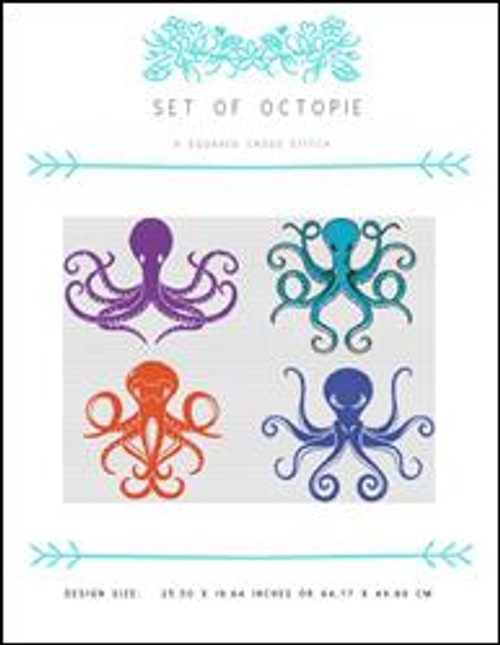Set Of Octopie / X Squared Cross Stitch