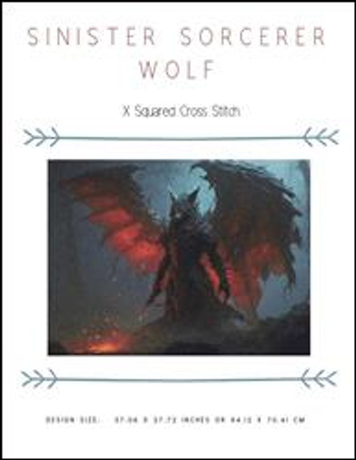 Sinister Sorcerer Wolf / X Squared Cross Stitch