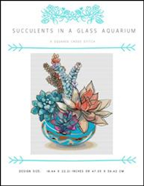 Succulents In A Glass Aquarium / X Squared Cross Stitch