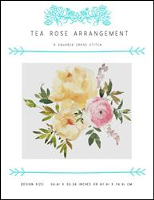 Tea Rose Arrangement / X Squared Cross Stitch