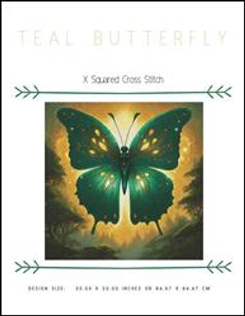 Teal Butterfly / X Squared Cross Stitch