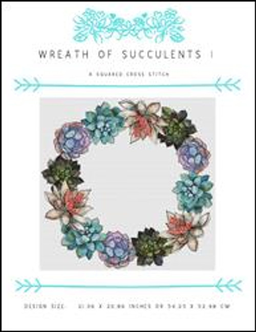 Wreath Of Succulents I / X Squared Cross Stitch