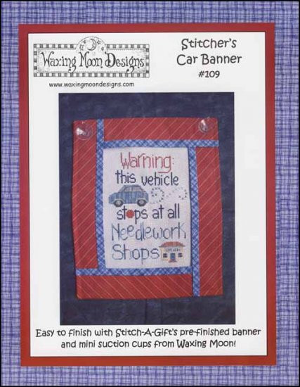 Stitcher's Car Banner / Waxing Moon Designs