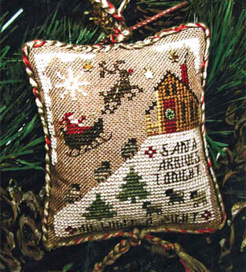 2009 Santa Arrives Tonight w/embellishment - Ornament / Homespun Elegance Ltd