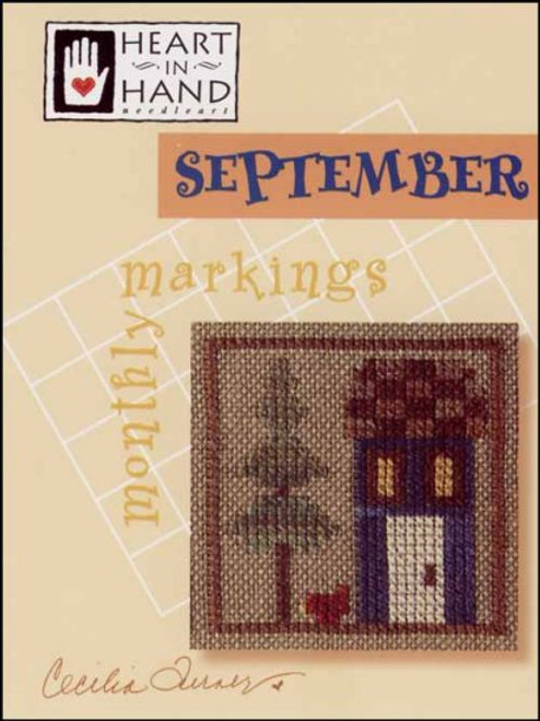 Monthly Markings: September / Heart In Hand Needleart