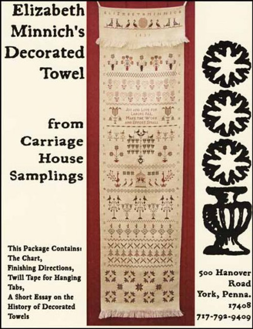 Elizabeth Minnich's Decorated Towel / Carriage House Samplings