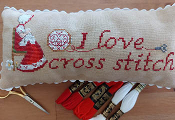 I Love Cross Stitch Pillow / Serenita Di Campagna