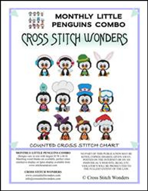 Monthly Little Penguins - Combo / Cross Stitch Wonders
