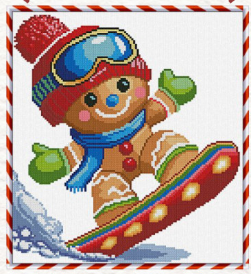 Gingerbread Baking Co - Skier / Alessandra Adelaide Needleworks