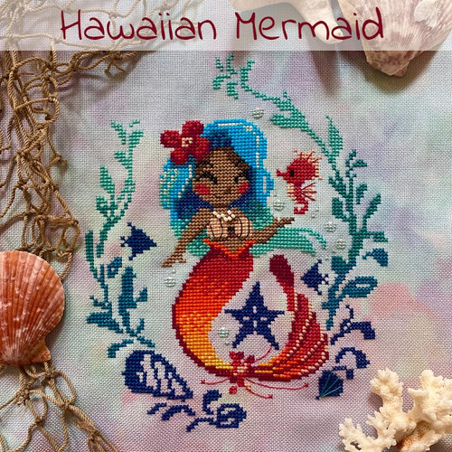 Hawaiian Mermaid  / Autumn Lane Stitchery