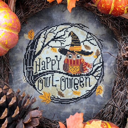 Happy Owl-Oween  / Autumn Lane Stitchery