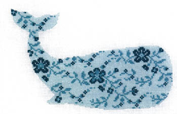 Turquoise Whale / Cotton Pixels