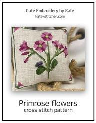 Primrose flowers / Cute Embroidery By Kate