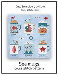 Sea mugs / Cute Embroidery By Kate