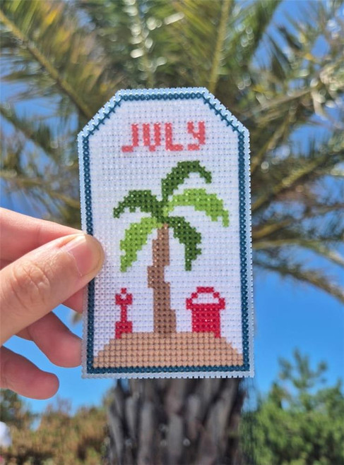 Palm tag / Cute Embroidery By Kate