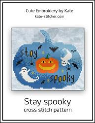 Stay spooky / Cute Embroidery By Kate
