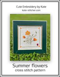 Summer flowers / Cute Embroidery By Kate