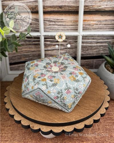 Blooming Biscornu / Erin Elizabeth Designs