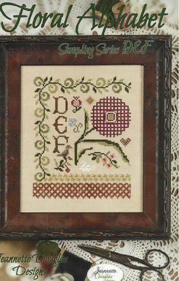 Floral Alphabet Sampling Series - DEF16 / Jeannette Douglas Designs