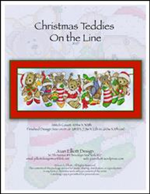 Christmas Teddies On The Line / Joan Elliott