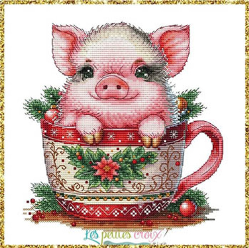 Christmas Animals Cups Pig / Les Petites Croix De Lucie