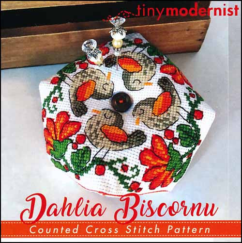 Dahlia Biscornu / Tiny Modernist Inc