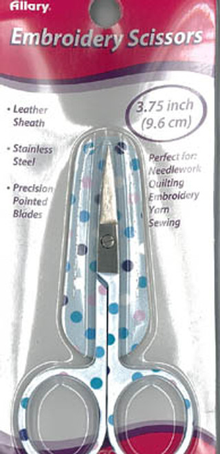 Embroidery Blue Dot Scissors 3.75"  / Allary Corporation