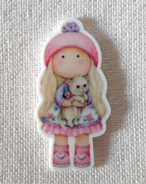 Amber With Cat Magnet  / Les Petites Croix De Lucie