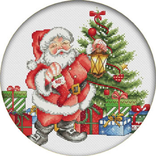 Christmas Gifts Magnet (Santaholding lantern & stocking)  / Les Petites Croix De Lucie