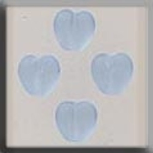 Small Channeled Heart Matte Sapphire / 12083 MH