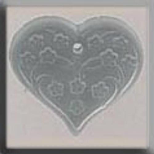 Medium Floral Emb. Heart Matte Crystal / 12183 MH