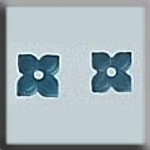 4 Petal Flower Matte Aqua / 12187 MH