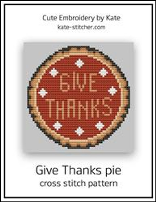 Give Thanks Pie / Cute Embroidery By Kate