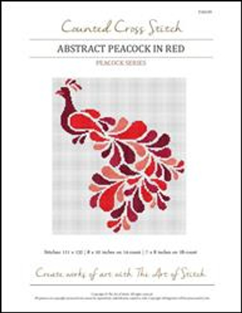 Abstract Peacock In Red / Art Of Stitch, The