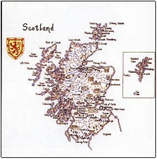 Scotland Map by Susan Ryder / Heritage Crafts / HCK132 Scotland Map by Susan Ryder / Heritage Crafts / HCK132