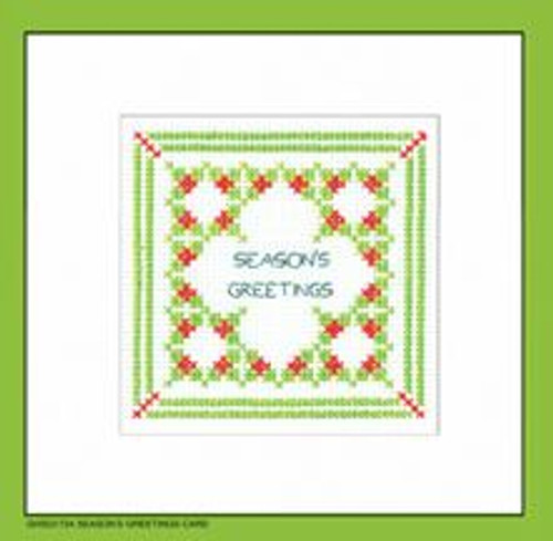 Season's Greetings (pk of 3) - Holly Greeting Cards  by Kirsten Roche / Heritage Crafts / HCK1724A Season's Greetings (pk of 3) - Holly Greeting Cards  by Kirsten Roche / Heritage Crafts / HCK1724A