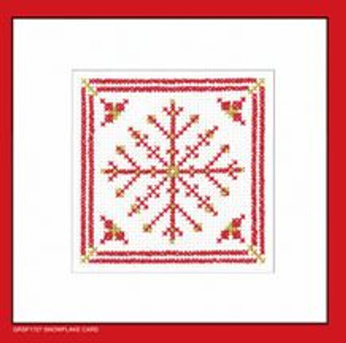 Snowflake Card - Red (pk of 3) - Red & Gold Filagree Collection -Greeting Cards  by Kirsten Roche / Heritage Crafts / HCK1727A Snowflake Card - Red (pk of 3) - Red & Gold Filagree Collection -Greeting Cards  by Kirsten Roche / Heritage Crafts / HCK1727A