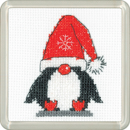 Penguin Santa Coaster  by Kristen Roche / Heritage Crafts / HCK1869 Penguin Santa Coaster  by Kristen Roche / Heritage Crafts / HCK1869